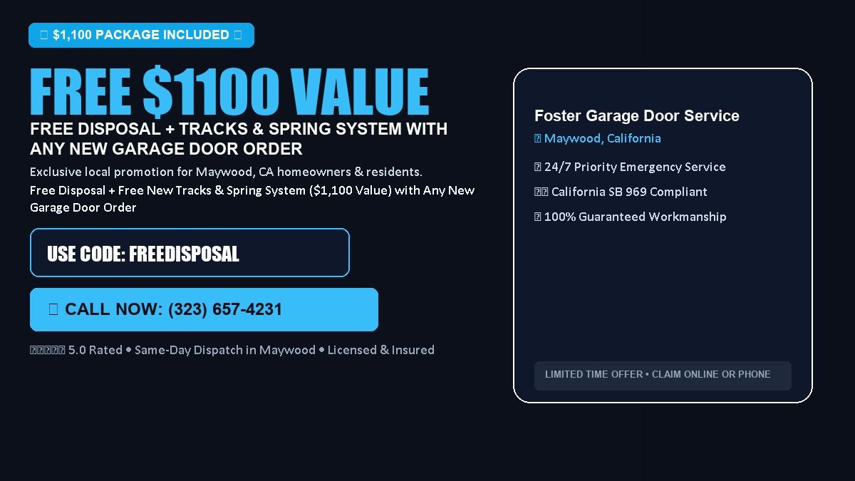 Foster Garage Door Service FREE Haul-Away & Heavy-Duty Tracks with New Door